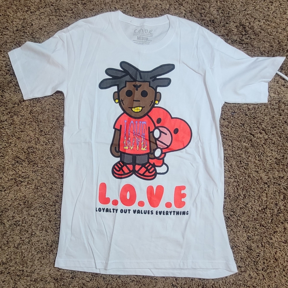 L.O.V.E. Apparel Black Love Tee - White Men's Size Large